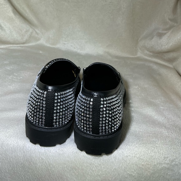 NEW GB Girls “Teigan-Girl” Rhinestone Embellished Lug Sole Loafers NWT - Picture 8 of 10